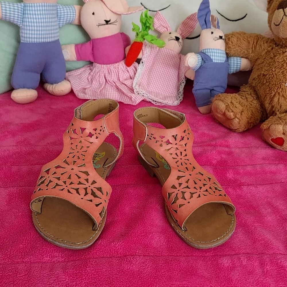 Toddler Girl Sandals Coral Pink Open Toe